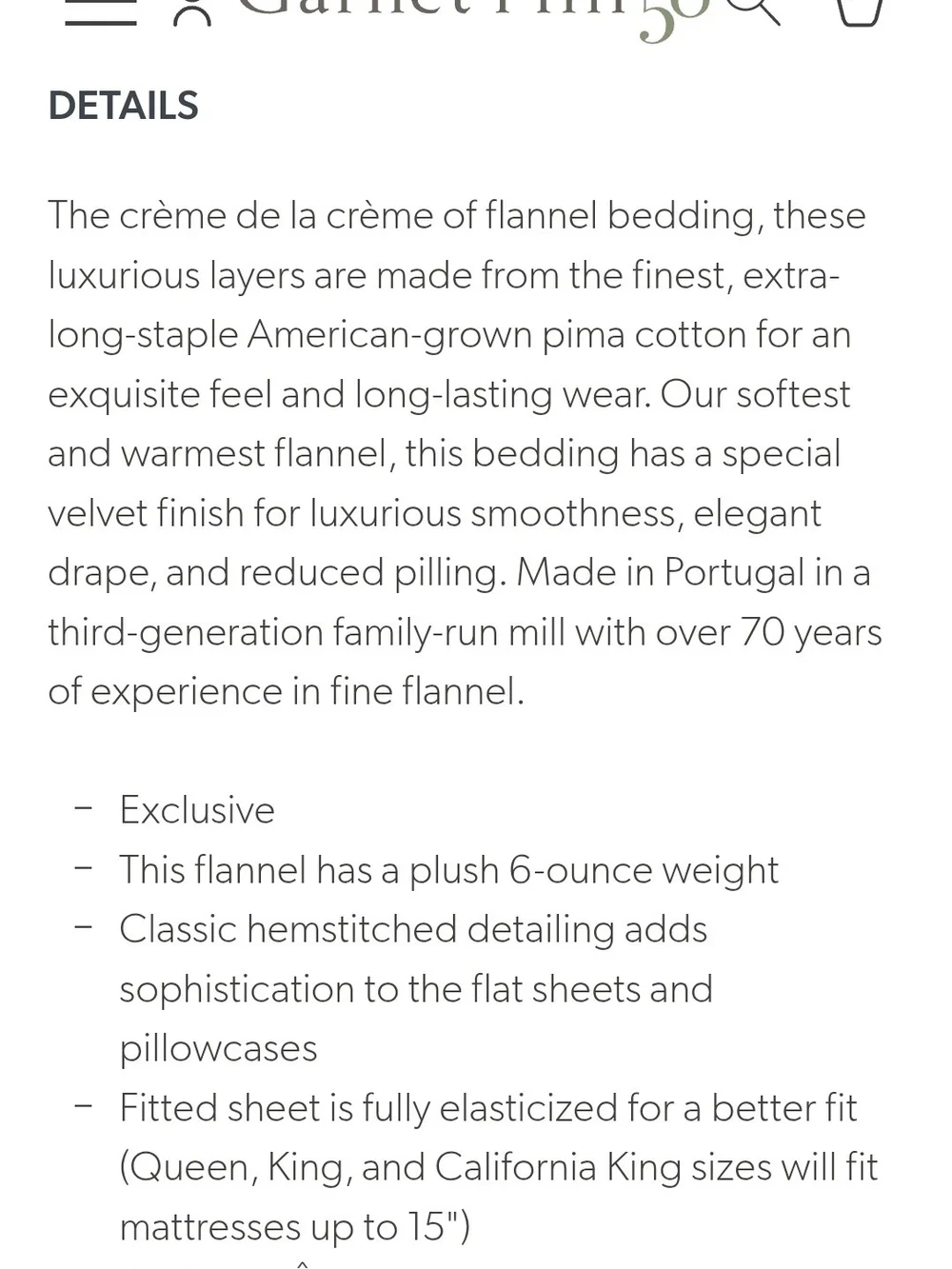 Garnet Hill Flannel Twin Flat Sheet - Gray Plaid
